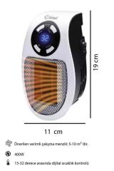 Kht 8430 Kumandalı Priz Tipi Fanlı Isıtıcı
