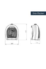 Fanlı Isıtıcı 2000 W Lx-6331 Bej