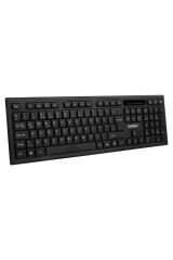 Km-6121 Siyah Kablosuz Q Slim Klavye ve Mouse Set