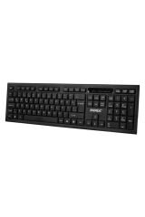 Km-6121 Siyah Kablosuz Q Slim Klavye ve Mouse Set