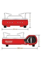 Portatif Kamp Ocağı Kırmızı Ck-505