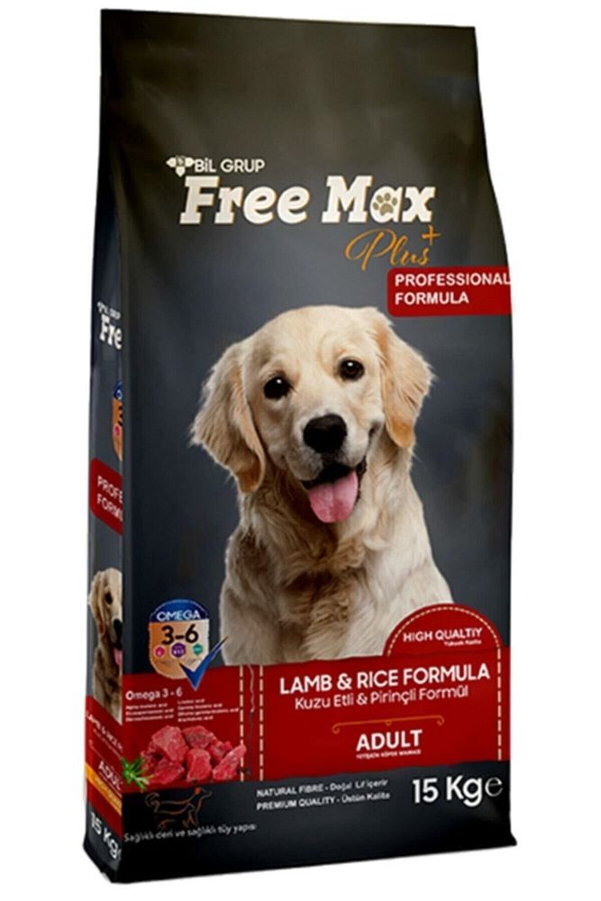 15 Kg Free Max Yetişkin Köpek Maması ( Kuzu Etli & Pirinçli ) Kuru Mama