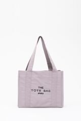 Gri U45 Çıt Çıt Kapatmalı The Tote Bag Işlemeli Kanvas Kumaş Günlük Kadın Kol Ve Omuz Çantası 25x30