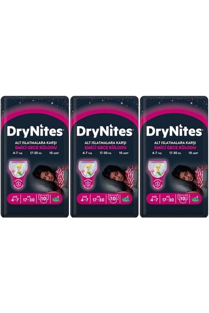 Drynites Kız Emici Gece Külodu 4-7 Yaş 30 Adet