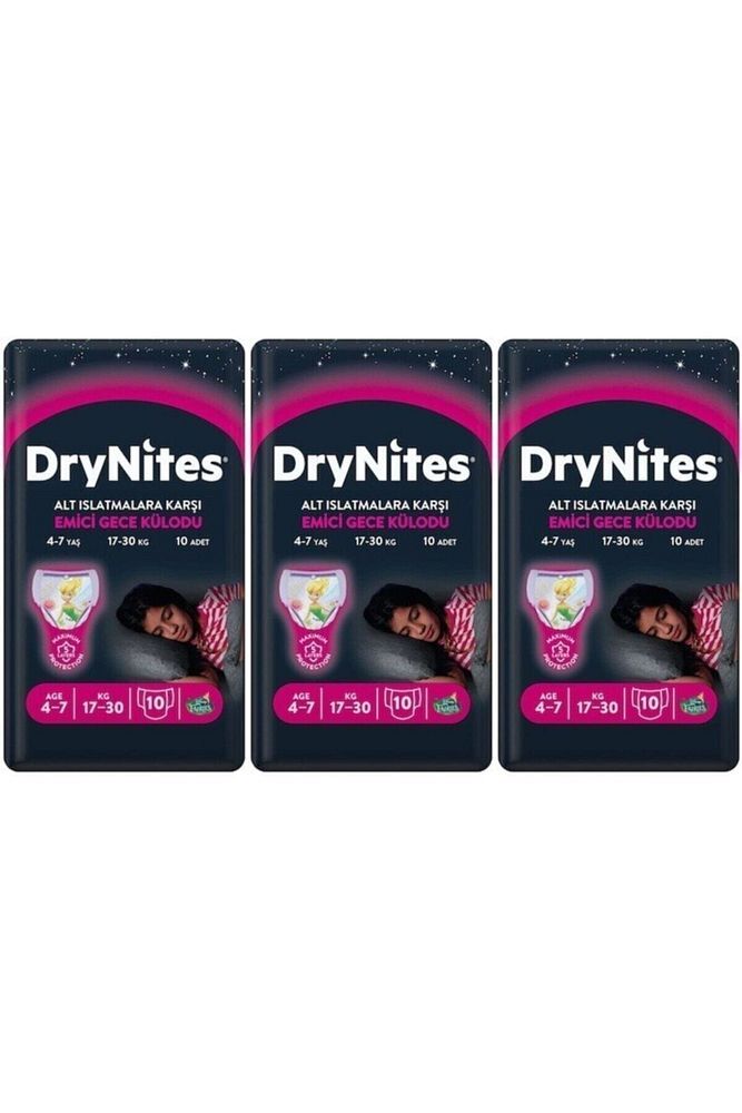Drynites Kız Gece Emici Külodu 4-7 Yaş 30 Adet
