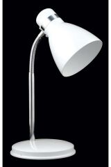 Modern Krom Spiralli Masa Lambası Beyaz
