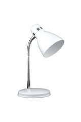 Modern Krom Spiralli Masa Lambası Beyaz