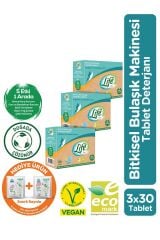 Ekolojik Vegan Bulaşık Makinesi Tableti 30 Lu X 3 Adet