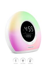 Saat Alarm Usb Aux Müzik Çalar Radyo Gece Lambası Taşınabilir Space Bluetooth Hoparlör