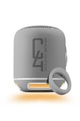 C4 Gümüş Taşınabilir Bluetooth Hoparlör Ses Bombası Yüksek Ses Gücü Sese Duyarlı Led Işık