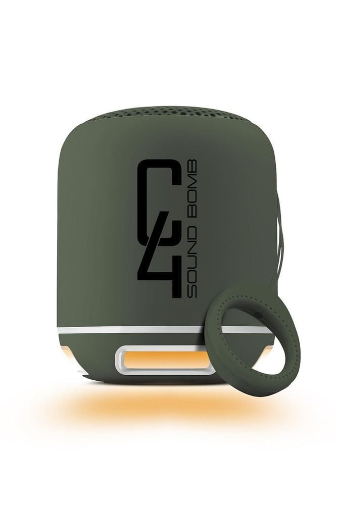 C4 Gümüş Taşınabilir Bluetooth Hoparlör Ses Bombası Yüksek Ses Gücü Sese Duyarlı Led Işık Gümüş Renk Tek Ebat Beden