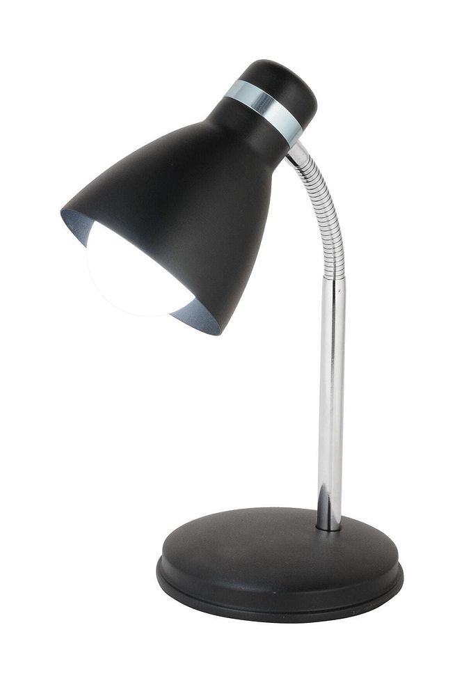 Modern Krom Spiralli Masa Lambası Siyah