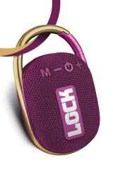 Lock Mor Taşınabilir Bluetooth Hoparlör Ses Bombası Kilit Özellikli Yüksek Ses Gücü Mor
