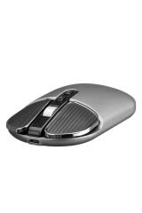 Sm-620 2in1 Bluetooth 2,4ghz Şarjlı Metalik Gri Süper Sessiz Mobil-tv-pc Destekli Kablosuz Mouse