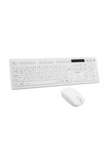 KM-6121 USB Kablosuz Beyaz Slim Standart Q Klavye ve Mouse Set