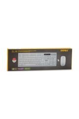 KM-6121 USB Kablosuz Beyaz Slim Standart Q Klavye ve Mouse Set