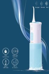 Ktb-6050 Taşınabilir Ağız Duşu Şarj Edilebilir Diş Protez Bakım Ve Ağız Duşu-Mavi