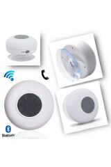 Su Geçirmez Mini Bluetooth Duş Hoparlörü (BEYAZ)