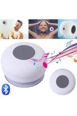 Su Geçirmez Mini Bluetooth Duş Hoparlörü (BEYAZ)