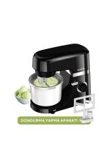 Siyah Hamur Yoğurma 1800Watt 4.5Lt Dondurma Yapma Aprt. SM-02