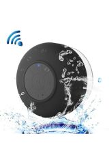 Su Geçirmez Mini Bluetooth Duş Hoparlörü Ses Bombası Duş Tipi Suya Dayanıklı Siyah