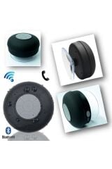 Su Geçirmez Mini Bluetooth Duş Hoparlörü Ses Bombası Duş Tipi Suya Dayanıklı Siyah