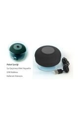 Su Geçirmez Mini Bluetooth Duş Hoparlörü Ses Bombası Duş Tipi Suya Dayanıklı Siyah