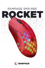 SMX-R66 ROCKET Ultra Hafif Siyah RGB Ledli 12000dpi Gaming Oyuncu Mouse Modern Tasarım 431550