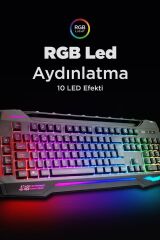 Kb-r63 Stage Rainbow Rgb Aydınlatmalı Makrolu Gaming Oyuncu Klavyesi