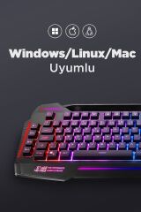 Kb-r63 Stage Rainbow Rgb Aydınlatmalı Makrolu Gaming Oyuncu Klavyesi