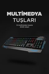 Kb-r63 Stage Rainbow Rgb Aydınlatmalı Makrolu Gaming Oyuncu Klavyesi