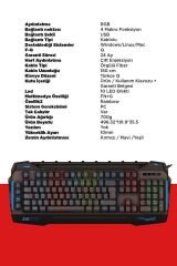 Kb-r63 Stage Rainbow Rgb Aydınlatmalı Makrolu Gaming Oyuncu Klavyesi