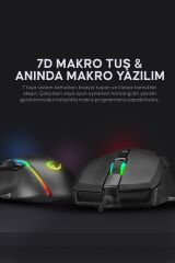 Smx-r45 Orbit Rgb Ledli Makrolu 6400 Dpı Drag Click Gaming Pro Oyuncu Mouse