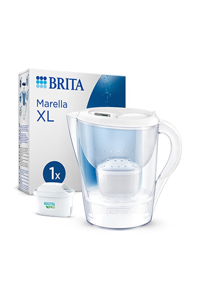 Marella XL 1x Maxtra Pro All-In-1 Filtreli Su Arıtma Sürahisi - Beyaz 3,5 lt