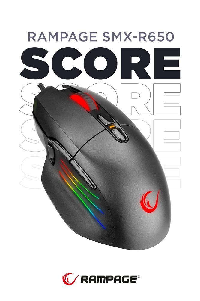 Tsrmx SCORE Usb Siyah 10000 Dpi RGB Gaming Oyuncu Mouse Star Collection 997516