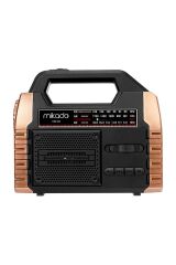 Mdr-325 Ahşap Usb- Tf Destekli Fm-am-sw-bt Solar Power Bank 3 Band Klasik Radyo