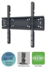 Tv Duvar Askı Aparatı 40''-85'' Vesa Kilitli sistem 300x300-400x400-600x400 Max 50kg (640mm) Tk-4085..