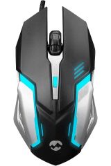SM-G72 Usb Siyah/Gümüş Işıklandırmalı Oyuncu Mouse yni tsrm718675