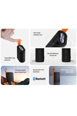 Siyah S28D 5W IP67 Taşınabilir Bluetooth Hoparlör Resmi Distribütör Garantili 10+ Saat 2 Yıl