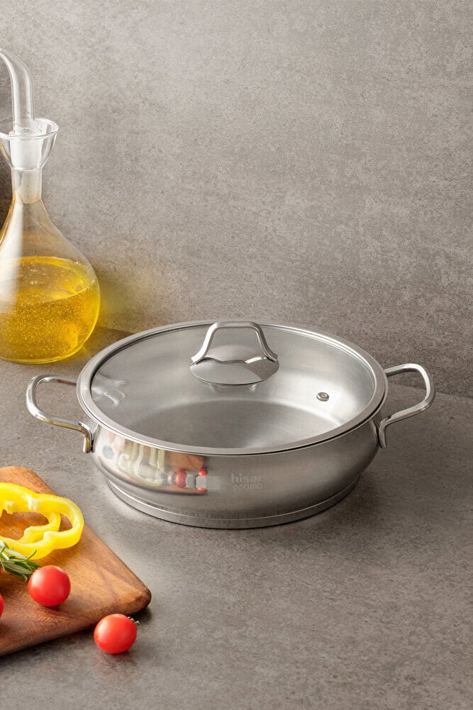 Optima Bergama İndüksiyon Tabanlı Çelik Basık Tencere 24 cm