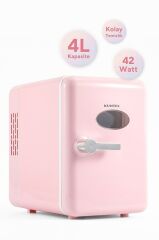 4L Pembe Mini Buzdolabı HMFR-03