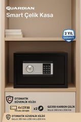 Dijital Güvenlik Kasası - Q235B Karbon Çelik Gövde (350x250x250 mm) | Şifreli + Anahtarlı