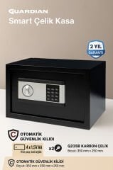 Dijital Güvenlik Kasası - Q235B Karbon Çelik Gövde (350x250x250 mm) | Şifreli + Anahtarlı
