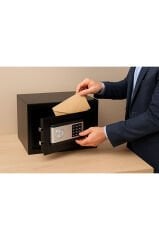 Dijital Güvenlik Kasası - Q235B Karbon Çelik Gövde (350x250x250 mm) | Şifreli + Anahtarlı