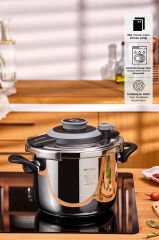 Vera Düdüklü Tencere 6 Litre Siyah