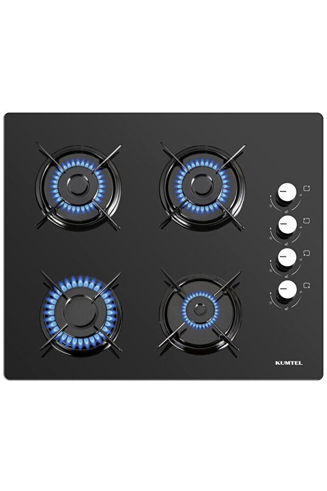 Ko-40 Tshdf Siyah Oval Set Üstü Cam Ocak 8mm