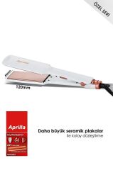 Ahs-2033 Beyaz Geniş Seramik Kaplamalı Güçlü Saç Düzleştirici (40mm*120mm)