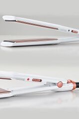 Ahs-2033 Beyaz Geniş Seramik Kaplamalı Güçlü Saç Düzleştirici (40mm*120mm)