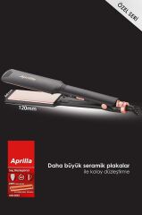 Ahs-2033 Siyah Geniş Seramik Kaplamalı Güçlü Saç Düzleştirici (40mm*120mm )