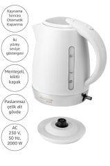 Solid Su Isıtıcı Kettle Beyaz